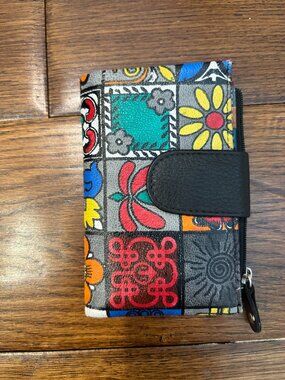 NWOT Handcrafted Mosaic Patchwork Leather Wallet - Made in Greece